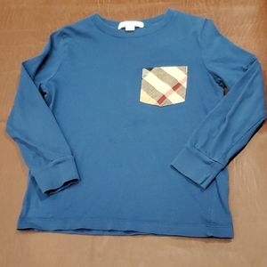 Burberry Boys Long Sleeve Tee Size 6Y